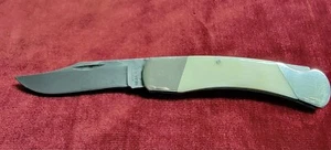 BEAR AND SON CUTLERY Pocket Knife Damascus Steel Blade 3 3/4" Folded 6 1/2" Open - Picture 1 of 8
