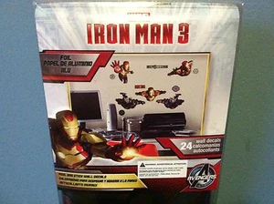 IRON MAN 3 Foil Wall Decals Stickers (Package of 24) Marvel Avengers Comic *New* - Picture 1 of 7