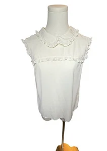 Brooks Brothers ärmelloses Peter Pan-Top mit Rüschenkragen Gr. 12 feminin - Bild 1 von 8