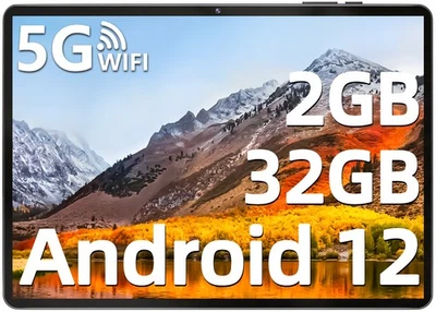 SGIN 10,1" Tablet 2GB RAM 32GB ROM Quad-Core 1,6 GHz 2MP 5MP Kamera Android 12 - Bild 1 von 4