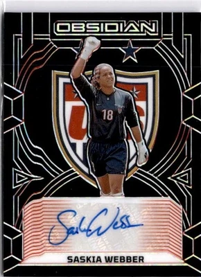 Saskia Webber 2024-25 Panini Obsidian Clase de 1999 Automático Naranja USWNT #077/149 Foto 1 de 2