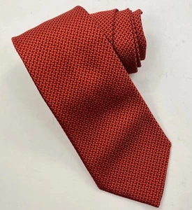Corbata Charvet Naranja Geométrica Lujo Seda Hombre Hecha en Francia MUY BONITA - Imagen 1 de 10