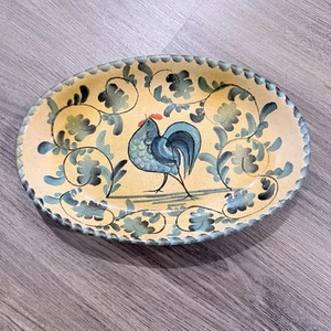 Williams Sonoma 11" Hahn Truthahn Servierplatte handbemalt Made in Italy - Bild 1 von 7