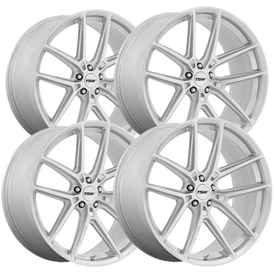 (Set of 4) TSW TW006 Imola 19x9 5x4.5" +25mm Silver Wheels Rims 19" Inch - Image 1 of 4