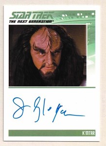 Star Trek The Next Generation: Autograph Card of James Sloyan as K'Mtar