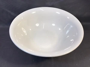 Ancien grand saladier en céramique blanc vintage art de la table coupe à fruits - Photo 1/5