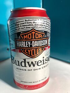 Budweiser Beer Harley Davidson empty Can limited edition