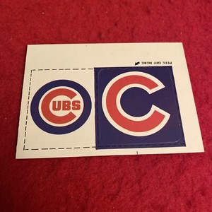 1980 Fleer Team Stickers #21 Chicago Cubs (1974 WORLD SERIES)