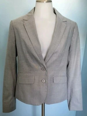 New York & Co эластичной женщин светло-серый две кнопки куртка работы Blazer костюм новый с Ярлыками - Изображение 1 из 4