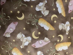 2012 BUNNIES by THE BAY Teddies & Bunnies Snuggle Time Quilting Treasures BTFQ - Picture 1 of 6