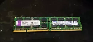 SAMSUNG and Kingston 8 and 4 GB PC3L-12800S LAPTOP SODIMM MEMORY (Qty. 2) - Picture 1 of 1