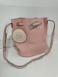 Elizabeth Arden New York Woman's Purse Drawstring Pink Blush Tote Crossbody Bag - Picture 1 of 17