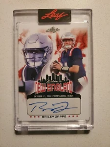 Bailey Zappe 2022 Leaf Welcome To New England #WTNE-BZ1 228/500 Autograph Rookie - Picture 1 of 4