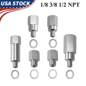 1/8 3/8 1/2 NPT Master Adapter Set LS Engine Oil Coolant Water Temp Sensor Gauge - Bild 1 von 15