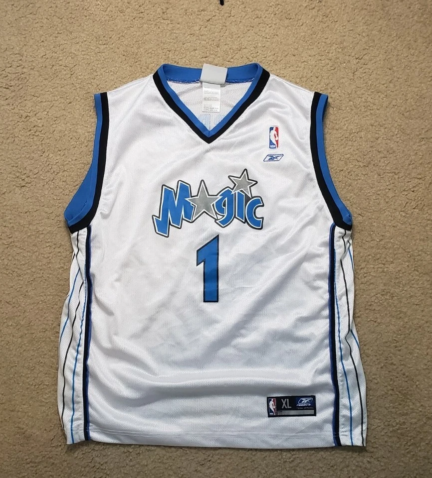 VTG Tracy Mcgrady #1 Reebok Authentic Orlando Magic White Jersey Women's XL NBA  - Image 1 of 4