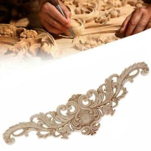Wood Carved Corner Onlay Applique Unpainted Frame Decal Furniture