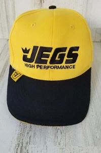 JEGS High Performance Auto Part Yellow Embroidered Ball Cap Adjustable Strap Hat - Picture 1 of 7