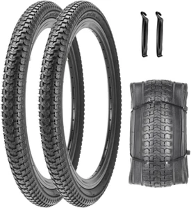 2 Pack 20"x2.125"/ 26"x2.1"/ 29"x2.125"Inch Bike Tire with 2 Levers for Mountain - Picture 1 of 12