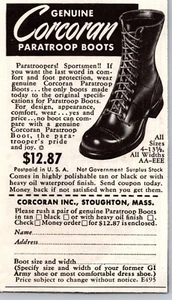 1955 Print Ad Corcoran Inc Stoughton Mass Paratroop Boots Sportsmen - Picture 1 of 1