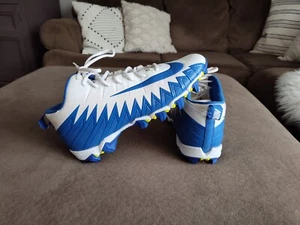 Nike Alpha Menace Shark Football Cleat 878122-141 Mens 10.5 White & Game Royal - Picture 1 of 12