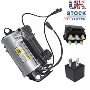 Air Suspension Compressor Pump & Valve Block & Relay For 2006-2015 Audi Q7 4LB - Picture 1 of 6