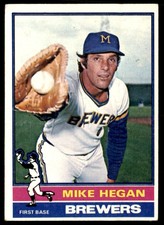 1976 Topps Mike Hegan Milwaukee Brewers #377