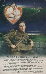 POSTCARD  SONG CARD    When  the Angelus is Ringing  ( 2 ) - Picture 1 of 1