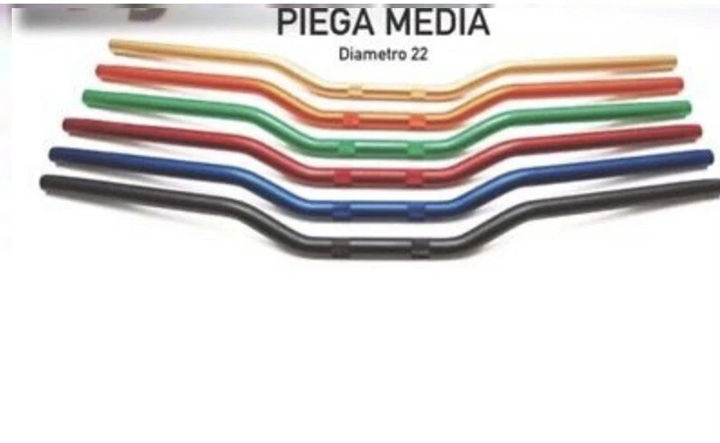 STERZO PIEGA MEDIA ACCOSSATO VARI COLORI MANUBRIO MOTO 22mm ACCOSSATO RACING - Immagine 1 di 3