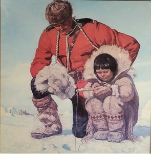 Royal Canadian Mounties Eskimo Inuit Angeln Kanada Arnold Friberg - Bild 1 von 10