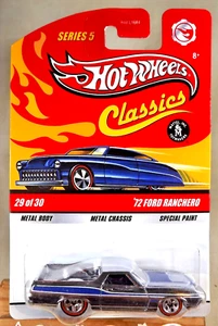 2009 Hot Wheels Classics Series 5 29/30 '72 FORD RANCHERO Chrome w/RL Chrome 5Sp - Picture 1 of 6