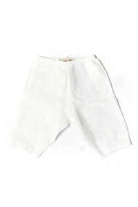 Bonpoint Boys Elastic Waistband Linen Cropped Pants White Size 3 Months - Picture 1 of 5