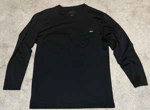 BLACK Dickies Relaxed Fit Long Sleeve Crew Neck Chest Pocket Men's T-Shirt MED - Picture 1 of 5
