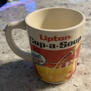 Lipton Tasse Suppe Keramik Kaffeebecher Vintage Selten - Bild 1 von 6