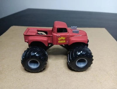 Grave Digger Red Retro Monster Truck Collector Die-Cast Vehicle 2023 - Image 1 of 4