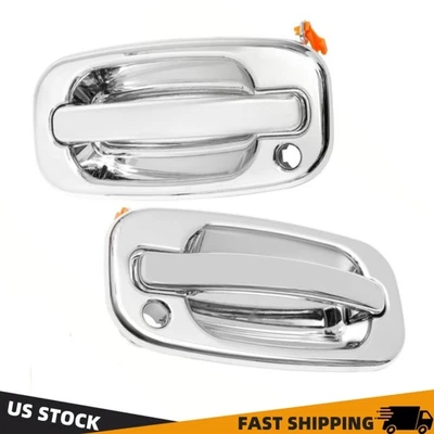 Chrome Exterior Door Handle Pair for GMC Truck & Chevy Silverado 15745148 - Изображение 1 из 4