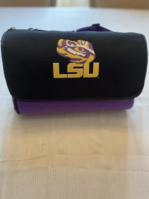 LSU BLANKET TOTE  Officially Licensed Collegiate Products, Fleece 48”x 58 NWT - Image 1 of 4