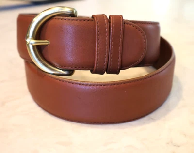 CINTURÓN COACH MUJER CUERO 1 1/2" Ancho Camel Bronceado Británico SM/MED 505 Foto 1 de 4