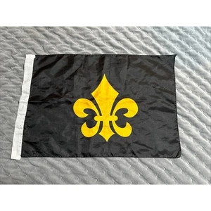 Fleur de Lis Flagge Schwarz Gold Symbol Banner Wanddeko Kunst Dekoration - Bild 1 von 3