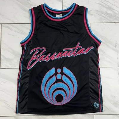 Bassnectar Edm Jersey 808 Bass Head Black & Hot Pink Festival Jersey Size Medium - Image 1 of 4