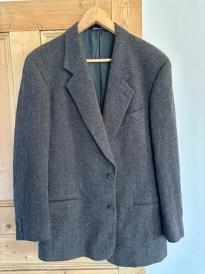 Giorgio Armani Mens Herringbone Blazer Jacket, 48 REG 38" - Image 1 of 4