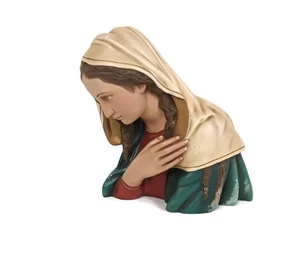 Statua Vergine Maria Madonna Beata Vergine in gesso busto gesso art deco anni 20 an - Foto 1 di 11
