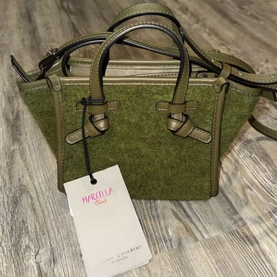 Cartera de fieltro y cuero Gianni Chiarini Marcella Club hecha en Italia nueva con etiquetas Foto 1 de 4