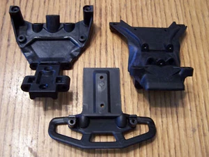 Fits Traxxas 55077 3.3 Jato Front Upper & Lower Bulkhead w/ Skid Plate Bumper - Picture 1 of 2