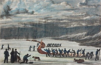 W. Westall nach Frederick W. Beechey, altkol. Radierung, Arctic Expedition, 1821 - Bild 1 von 4