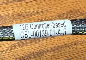 Supermicro CBL-00139-01-A-R miniSAS HD SFF-8643 Straight to Angled Cable 1 Meter - Picture 1 of 3