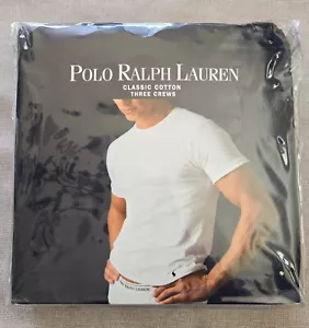 NWT Men's Black Crew Neck T-Shirt Undershirt 100% Cotton Tagless 2XL 3-Pack  - Picture 1 of 3