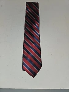 Tommy Hilfiger Herren 100% Seide Krawatte ~ blau ~ Streifenmuster ~ NEU UVP: $ 59,50 - Bild 1 von 3