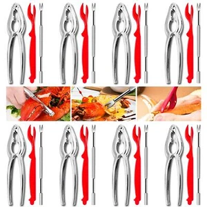 24Pcs Seafood Tools, Crab Crackers Nut Cracker Forks Set, Opener Shellfish Lo... - Picture 1 of 7