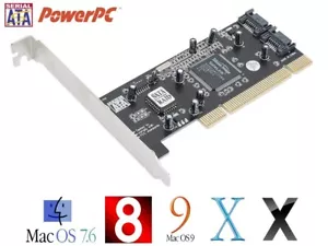  Silicone Image Sil3112 2-Port SATA PCI Card Apple Power Macintosh Mac G3 G4 - Picture 1 of 4