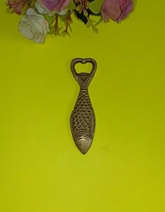 Fish Design Cold Drinks Bottle Opener Brass Pub Bar Accessories Tool Decor AJ237 - Picture 1 of 9